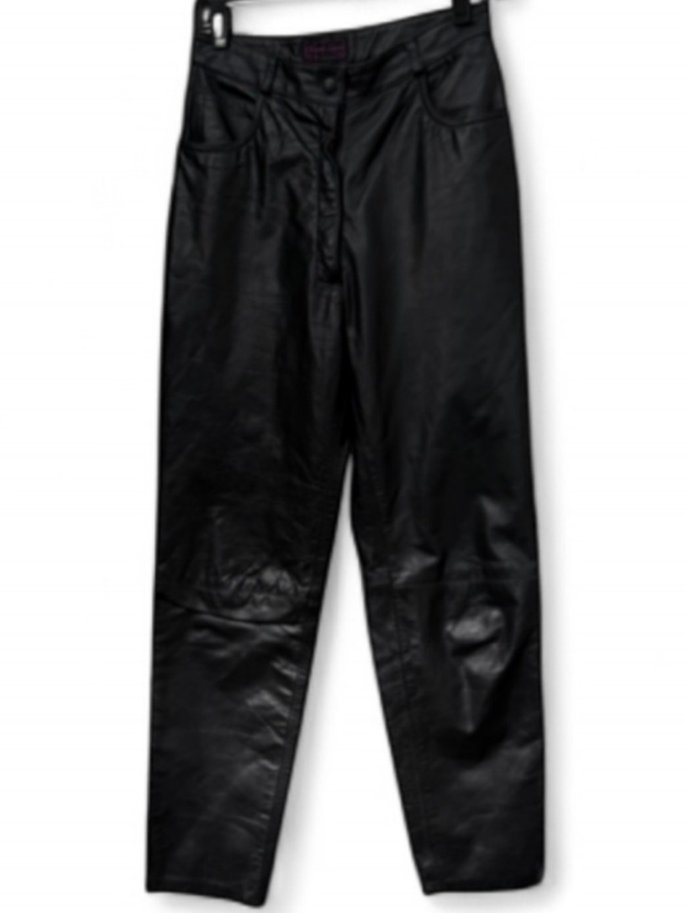 Vintage Christian Lauren Genuine Leather Black Pants Paris New York